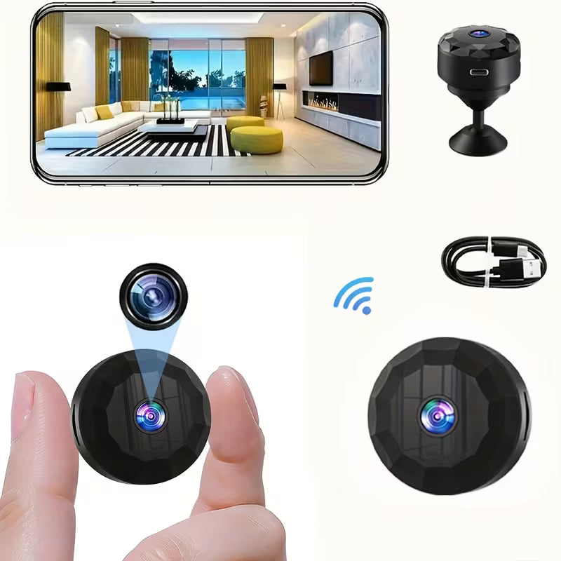Videocamera Sicurezza WiFi 2.4GHz Batteria Ricaricabile USB Interno Esterno App V720