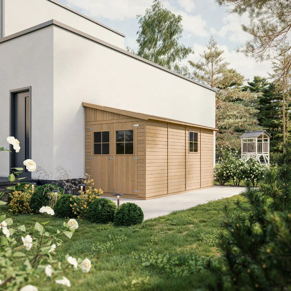 Casetta da Giardino in Legno Senza Pavimento 205x395 cm 8 m²