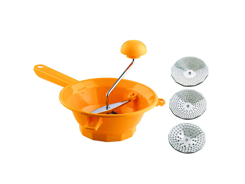 Passatutto Tilly 3 Ø 24 cm - vista con 3 filtri intercambiabili