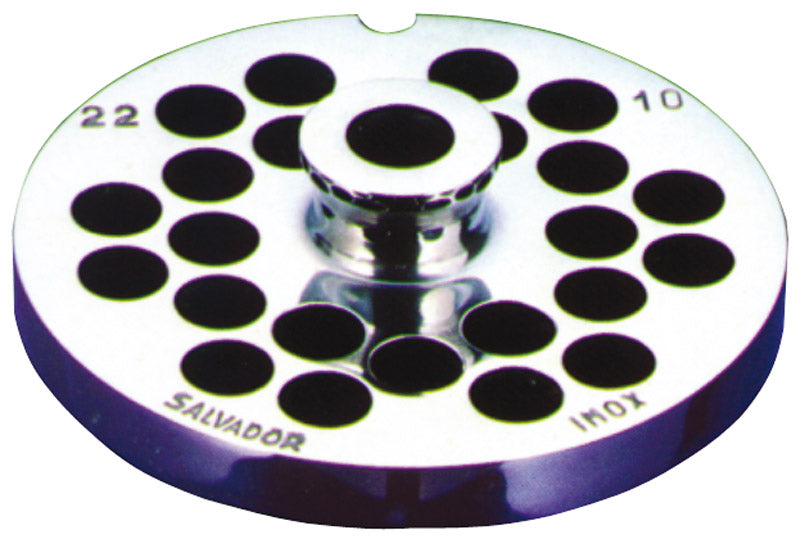Salvador Trafila per Tritacarne Inox n12 Ø14 8 Fori - vista frontale