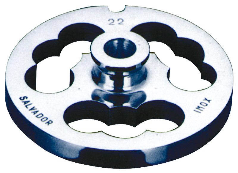 Trafila per Tritacarne Inox n° 12 a 3 Fori - vista frontale
