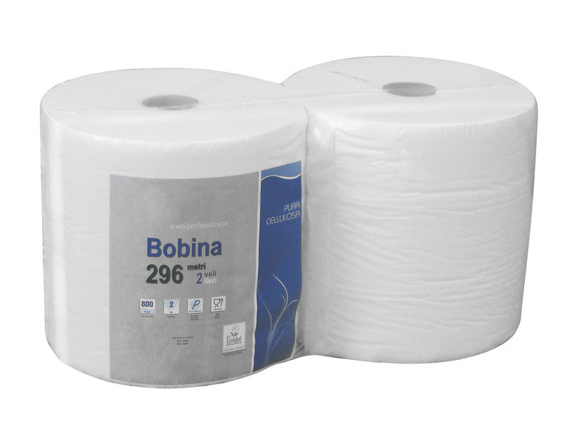 Carta Cellulosa Liscia 296 mt 800 Strappi confezione 4 rotoli