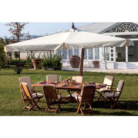 Ombrellone Decentrato In Legno Palo 75mm Aster 3x3m