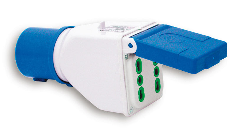 Fanton Adattatore Industriale CEE 2P+T Spina/2 Prese 10/16A