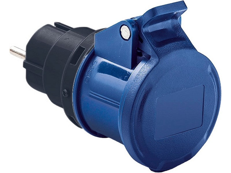 Rosi Adattatore Industriale 1868 Spina Schuko 2P+T 16A Presa 2P+T 16A 230V IP20