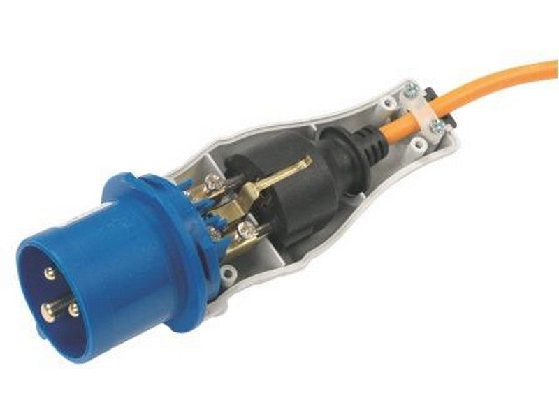 Rosi Adattatore Industriale 1820 Spina Schuko Pressofusa IP44 Senza Terra