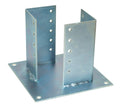 Supporto per Travi in Legno 160x160 mm con Piastra 230x230 mm - vista frontale in acciaio zincato