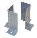 Supporto per Travi in Legno Universale 70x70x180 mm - coppia di staffe in acciaio zincato con fori di fissaggio