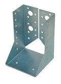 Supporto Chiuso per Travi in Legno 80x120 mm - vista laterale in acciaio zincato con fori di fissaggio