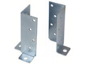 Supporto per Travi in Legno Medio 45x45x130 mm - coppia di staffe in acciaio zincato con fori di fissaggio