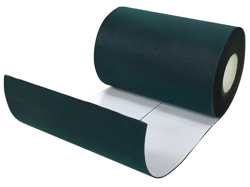 Nastro di Giunzione per Prato Sintetico Rotolo 5 mt x 15 cm Verde - dettaglio rotolo con retro adesivo