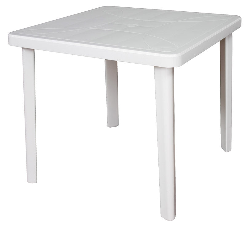 Tavolo Nettuno in Polipropilene 80x80x72 cm Bianco