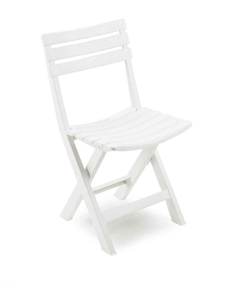 Sedia Birki in Polipropilene Pieghevole 44x41x78 cm Bianco - Confezione da 4