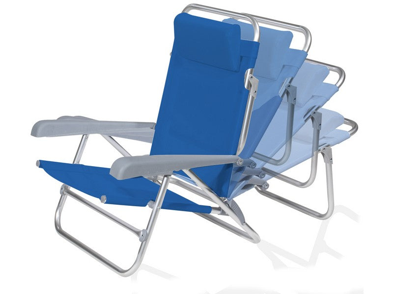 Spiaggina Pieghevole Reclinabile 65x62x78h Blu