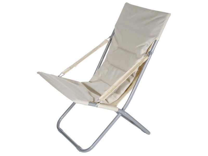 Poltrona da Giardino Pieghevole 80x60x92h Ecrù