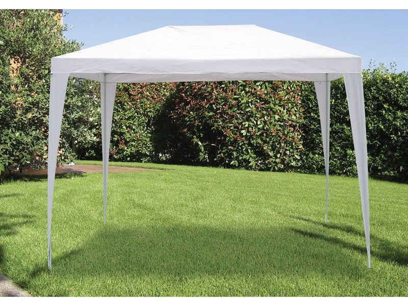 Gazebo con Copertura Polietilene 3x3x2,5h Bianco