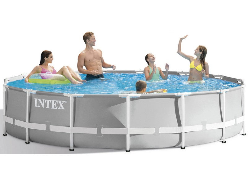 Intex Piscina Tonda Frame Prisma con Pompa Filtro Ø 457x107 cm
