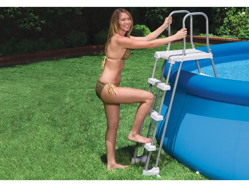 Intex Scaletta per Piscina Safety Gradini Staccabili con Piattaforma h. max 132 cm