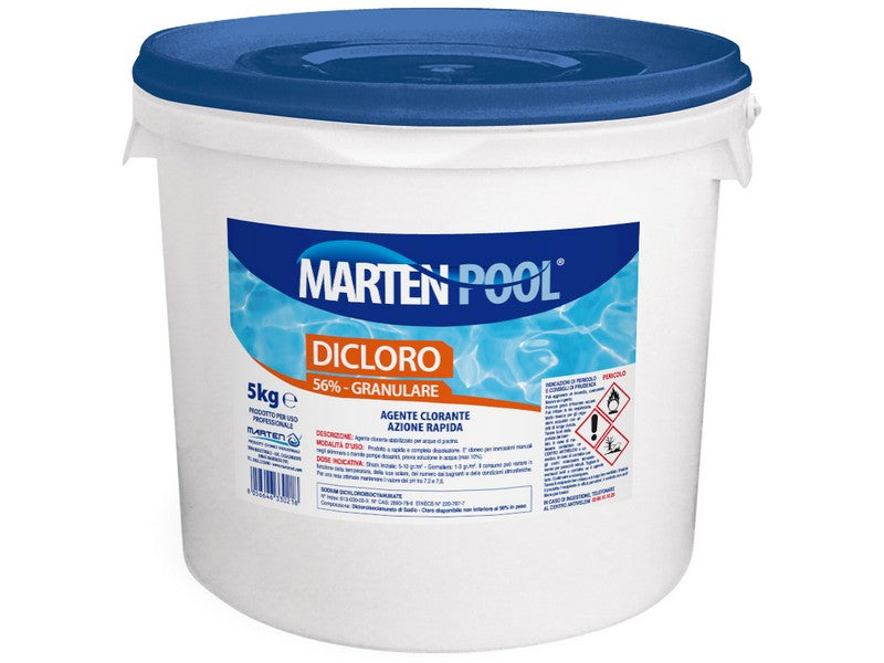 Marten Pool Dicloro Granulare per Piscina 5 kg