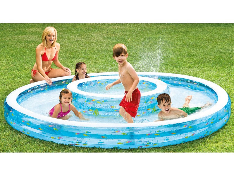 Intex Piscina Tonda Gonfiabile Baby Fish Double 279x36 cm