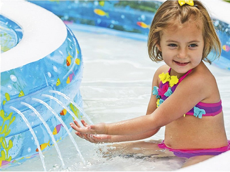 Intex Piscina Tonda Gonfiabile Baby Fish Double 279x36 cm