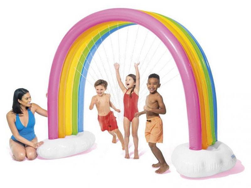 Intex Arcobaleno Gonfiabile con Spray 300x109x180 cm