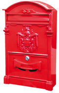 Utilia Cassetta Postale Artistica Rosso in Alluminio