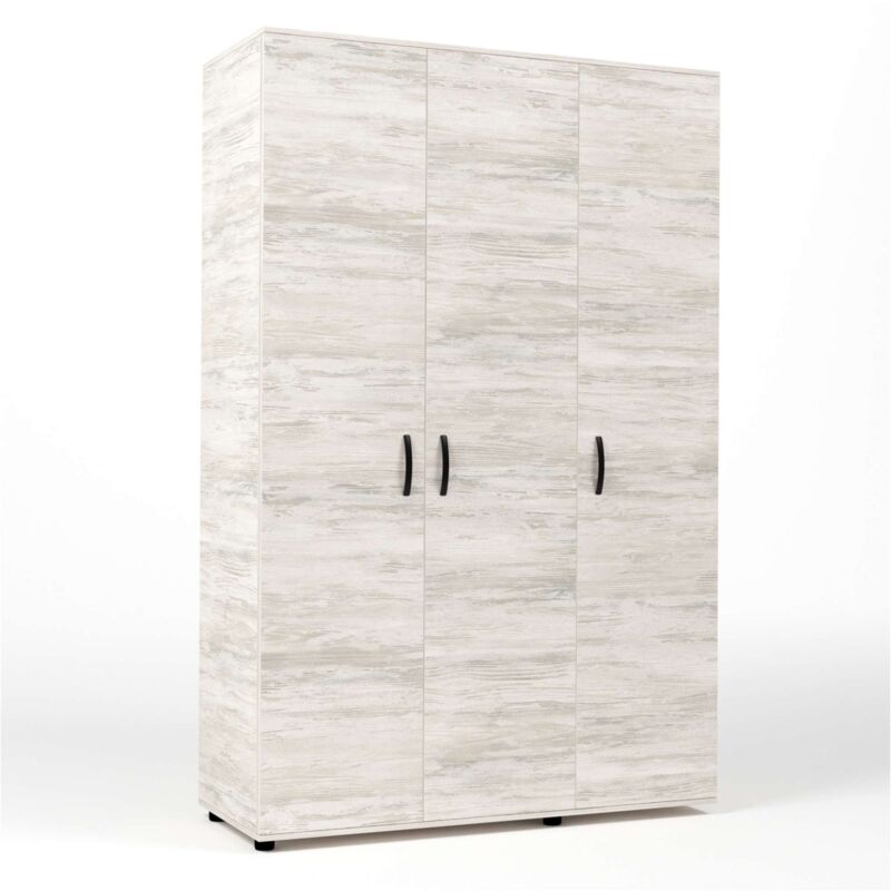 Armadio 3 Ante Bianco Venato 120x52x205 cm