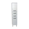Colonna Antonella 2 Ante 2 Cassetti 160 cm Bianco Portuna