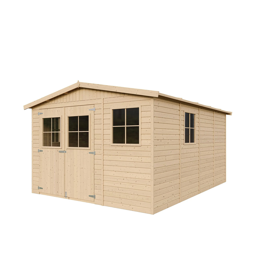 Casetta da Giardino in Legno Senza Pavimento Timbela M336 303x395 cm 12 m²