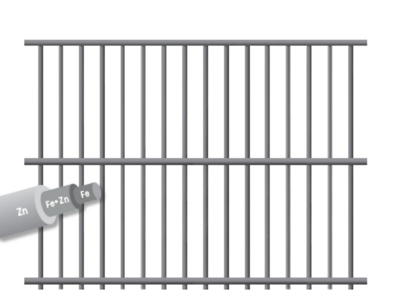 Rete Elettrosaldata Zincata Fondo Gabbie Maglia 75x13 mm H 76 cm - dettaglio struttura filo zincato