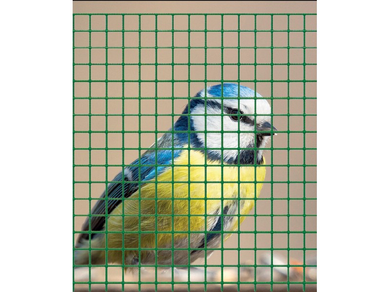 Rete Elettrosaldata Plastificata Verde Maglia 12x12 mm H 50 cm - utilizzo per voliera con uccello