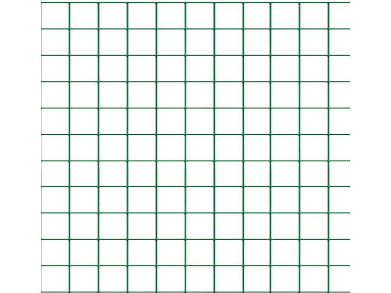 Rete Elettrosaldata Plastificata Verde Maglia 12x12 mm H 100 cm - vista maglia quadrata verde