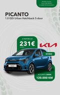 Kia Picanto 1.0 GDi Urban Hatchback 5 Porte – Noleggio Acconto 2.000€ Privati e Liberi Professionisti