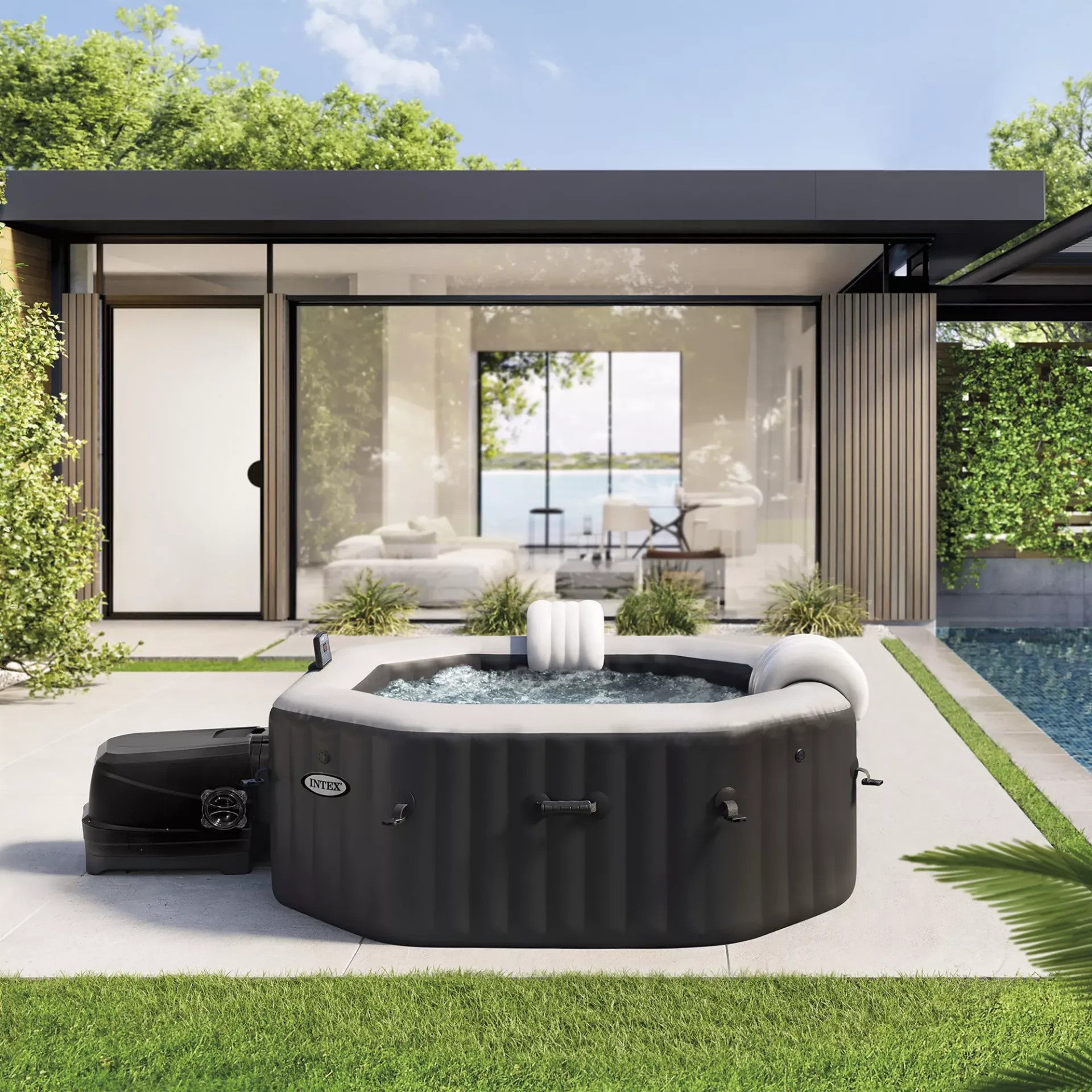 Intex Spa Idromassaggio Jet & Bubble Deluxe – 4 Posti 180x180x71 cm