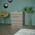 Kit Cassettone 4 Cassetti Bianco Gesso 70x40x72 cm