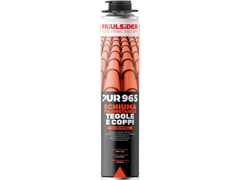 Friulsider Schiuma Poliuretanica PUR 965 Tegole e Coppi Pistola 750ml