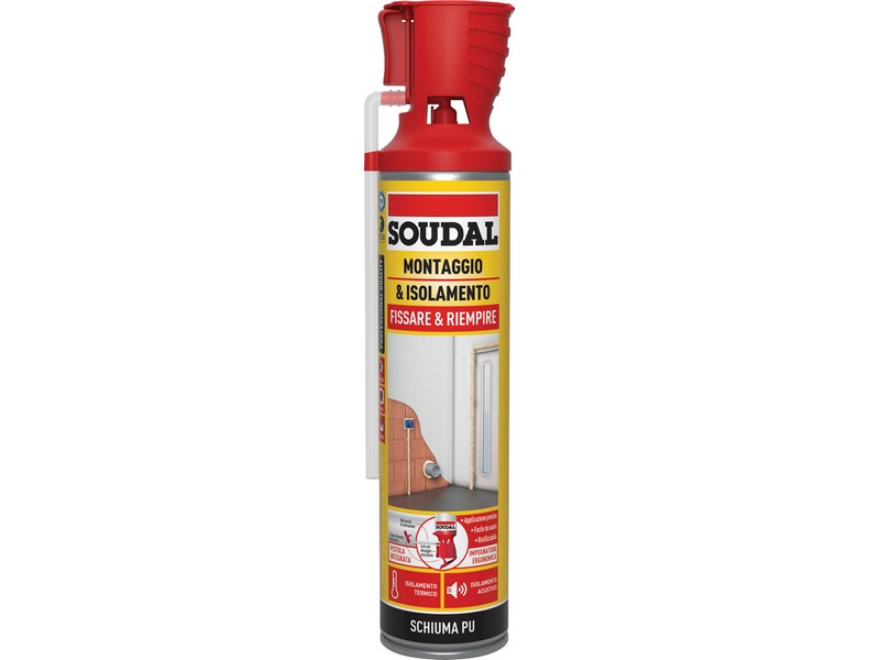 Soudal Schiuma Poliuretanica Montaggio & Isolamento Genius Gun 750ml