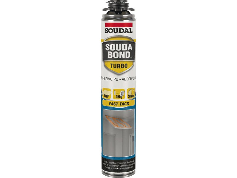 Soudal Soudabond Easy Turbo Gun Schiuma Adesiva Poliuretanica Pistola 750ml
