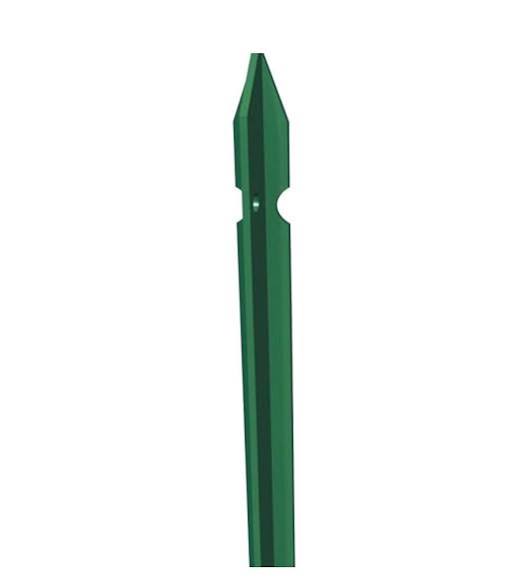 Paletto per Recinzioni Plastificato Verde H 175 cm 30x30x3 mm - vista frontale con punta