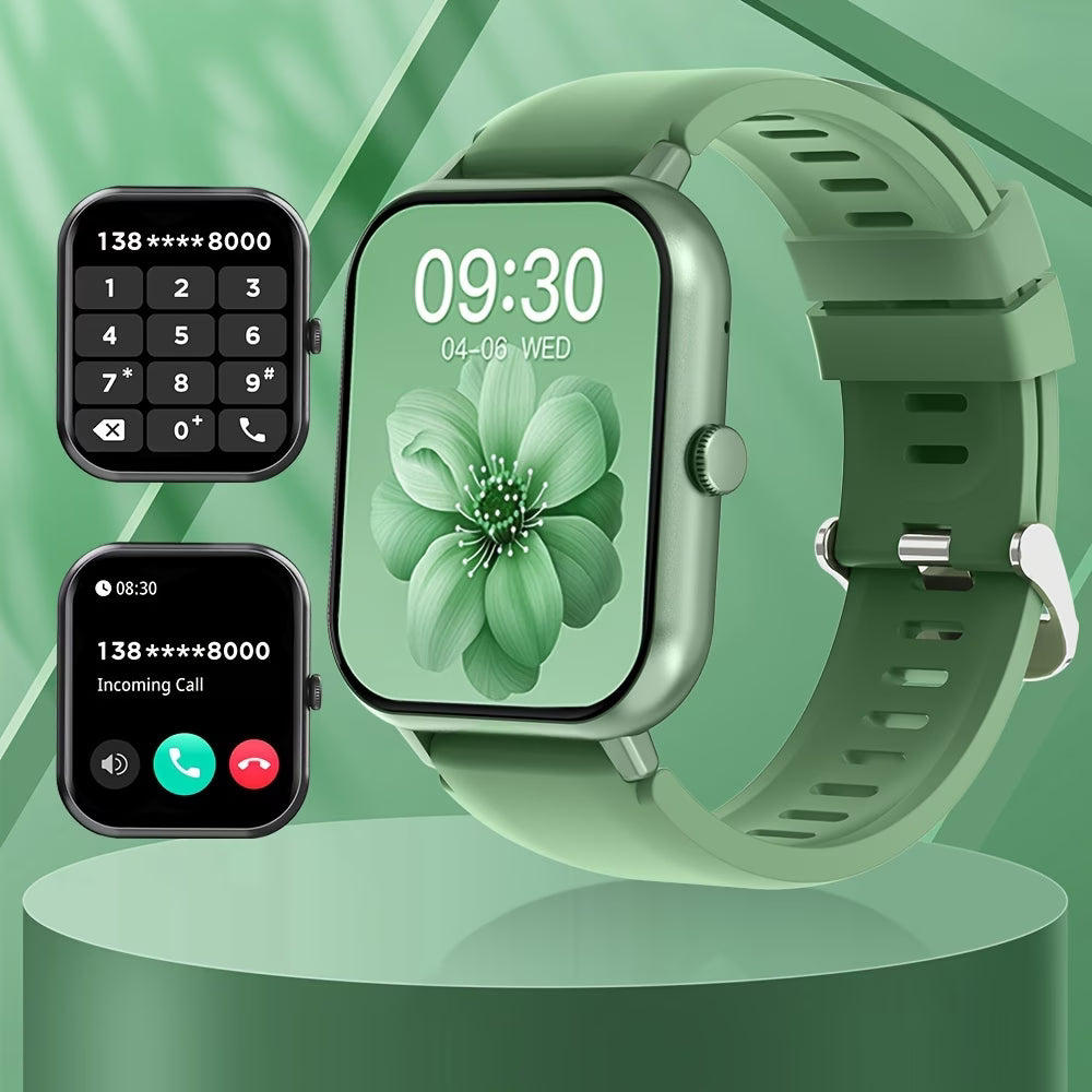Smartwatch Uomo Donna Touch 4.65cm Chiamate Fitness IP68 Verde