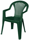 Sedia Lido in Polipropilene Impilabile 57x58x82 cm Verde