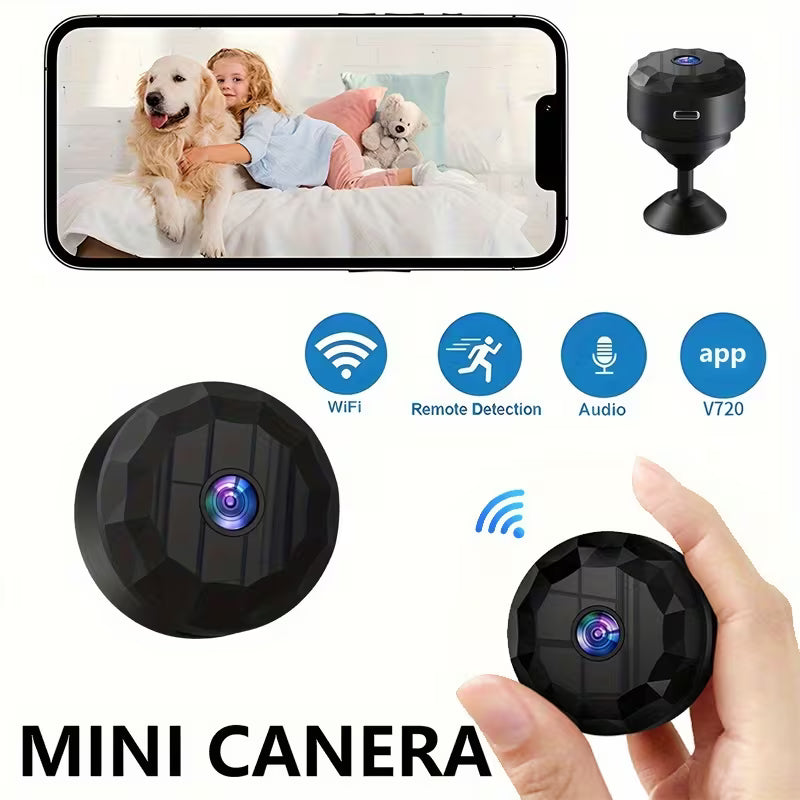 Videocamera Sicurezza WiFi 2.4GHz Batteria Ricaricabile USB Interno Esterno App V720