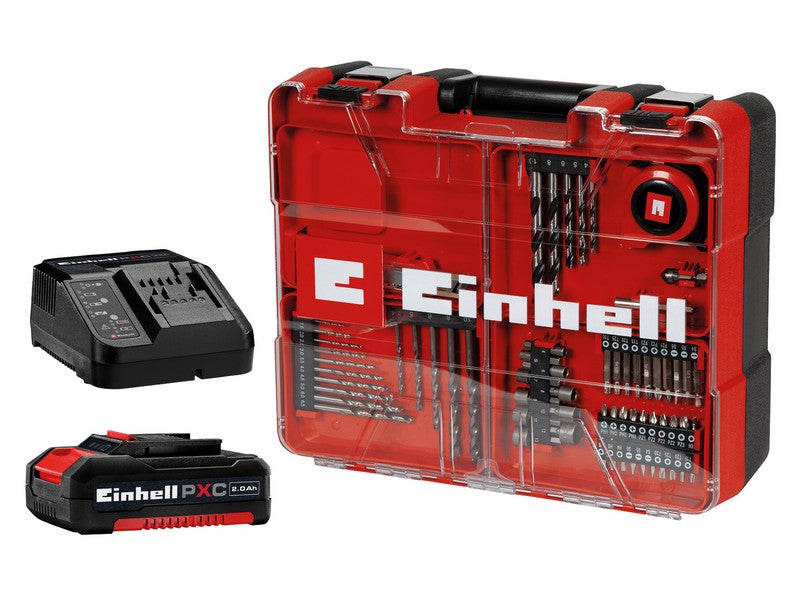 Einhell Trapano Avvitatore 18V TE-CD 18/40 Li 1x2Ah +64pz