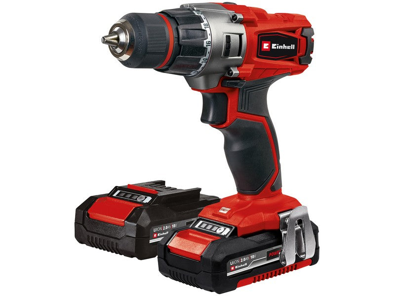 Einhell Trapano Avvitatore 18V TE-CD 18/2 Li 2x2Ah Kit
