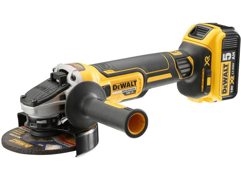 DeWalt Smerigliatrice Angolare Brushless 18V DCG405P2-QW 125mm 2 Batterie 5Ah