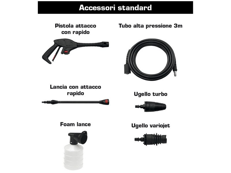 Lavorwash Idropulitrice Acqua Fredda LVR1 Plus 120 1700W