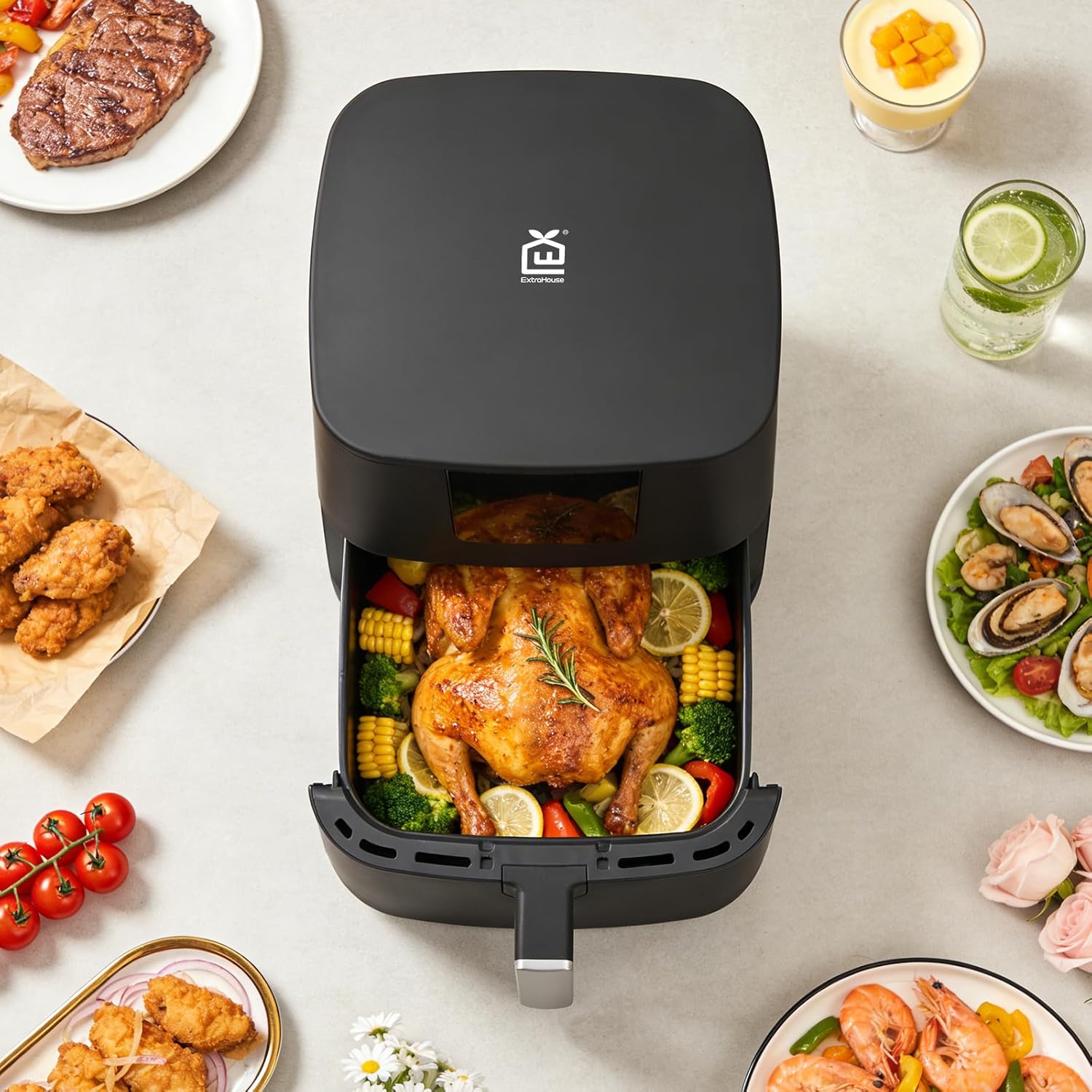 Friggitrice ad Aria Digitale Extrastar 4,5 Litri 1400W
