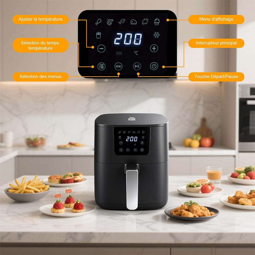 Friggitrice ad Aria Digitale Extrastar 4,5 Litri 1400W