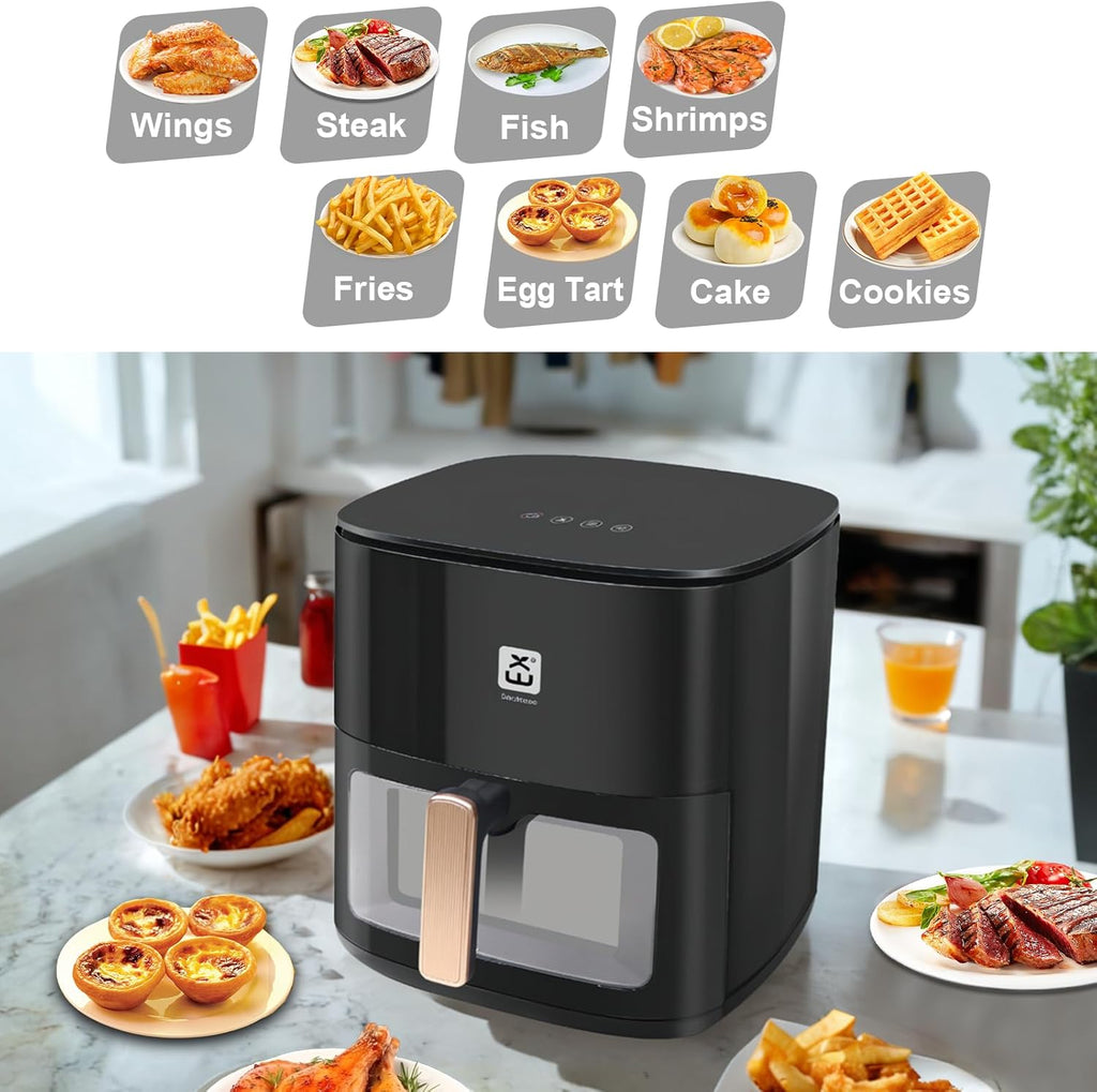 Friggitrice ad Aria 7 Litri XXL con Finestra e Touch Screen 1800W - ZE7223-A